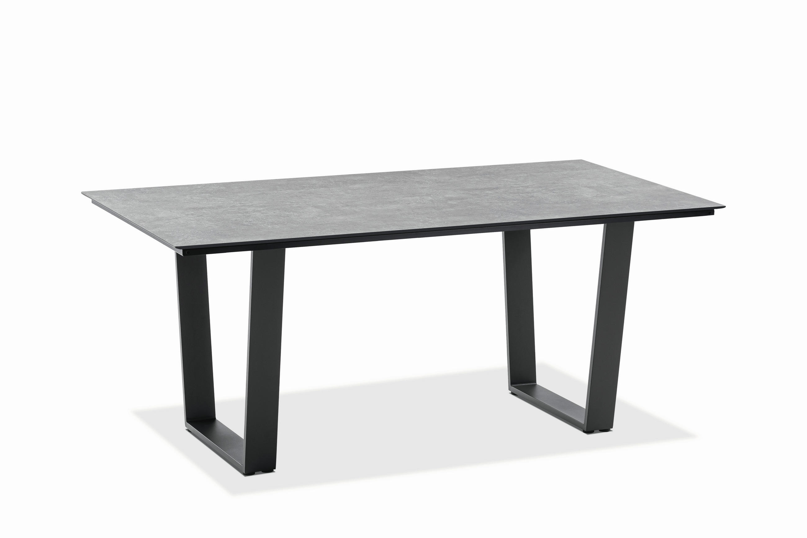 GARTENTISCH Kunststoff Anthrazit, Grau rechteckig  - Anthrazit/Grau, Design, Kunststoff/Metall (160/95/76cm)