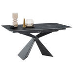 ESSTISCH in Metall, Keramik 180/90/75 cm  - Dunkelgrau/Schwarz, Design, Keramik/Metall (180/90/75cm) - Dieter Knoll