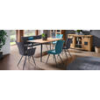ESSTISCH in Holz, Metall 160/90/76 cm  - Schwarz/Akaziefarben, Natur, Holz/Metall (160/90/76cm) - Carryhome