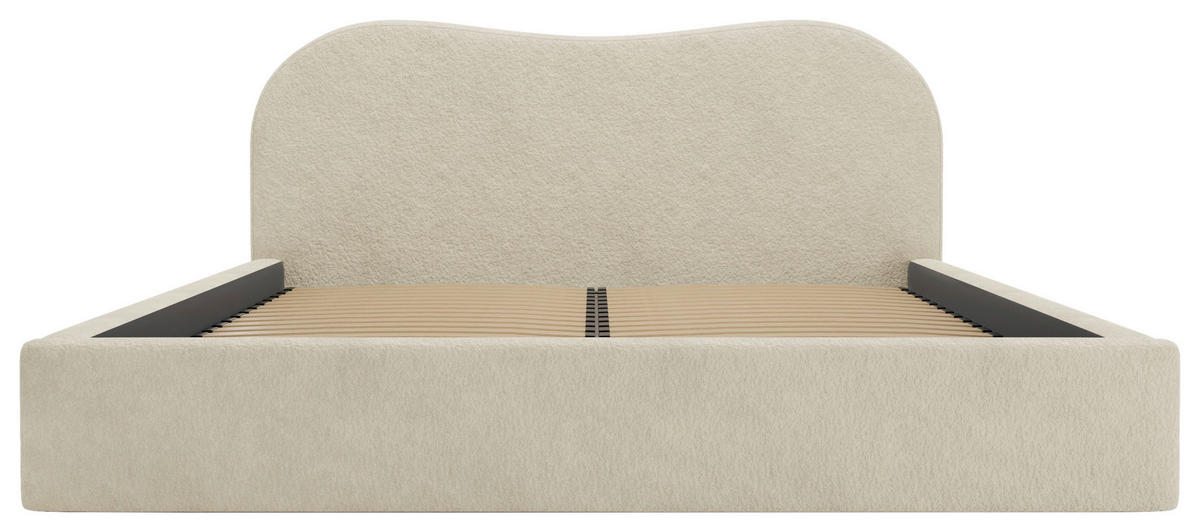 POLSTERBETT Bettkasten, Lattenrost 140/200 cm  in Beige  - Beige/Schwarz, Design, Holz/Textil (140/200cm) - Boxxx