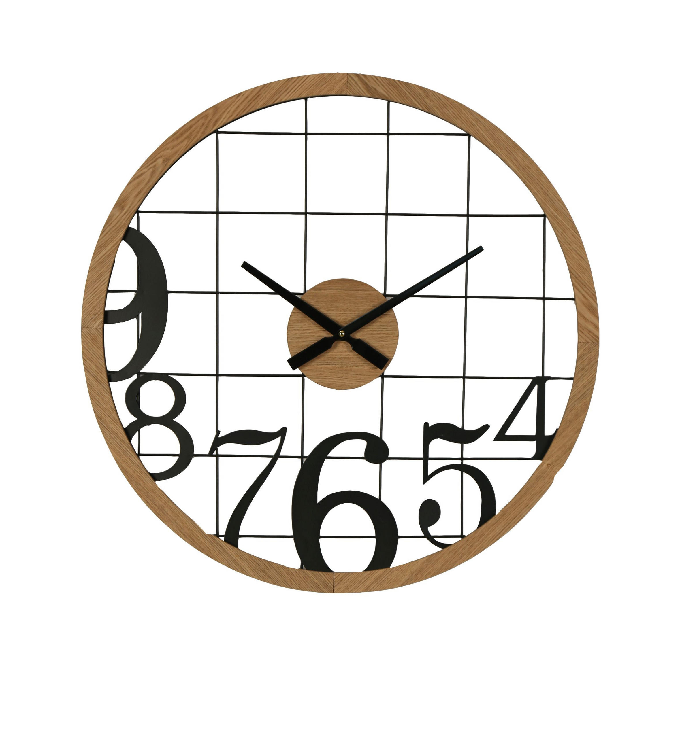 NÁSTĚNNÉ HODINY černá 60/3.5/60 cm