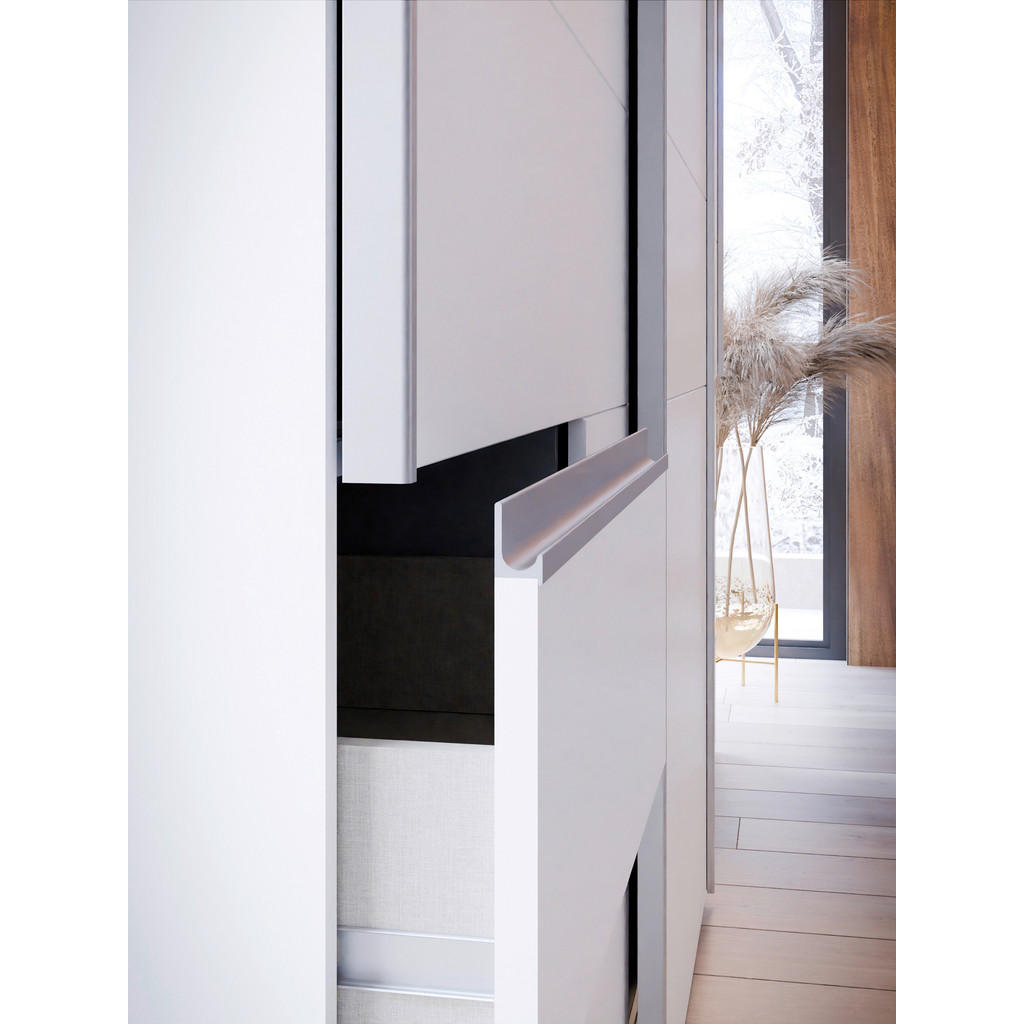 Thumbnail - Carryhome Schwebetürenschrank, Weiß, Holzwerkstoff, 3 Fächer, 3 Schubladen, 250x200x61 cm, Typenauswahl, in verschiedene...