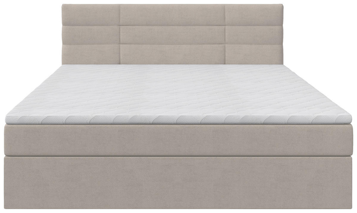 BOXBETT 180/200 cm  Creme  - Creme/Schwarz, Konventionell, Holz/Kunststoff (180/200cm) - Carryhome