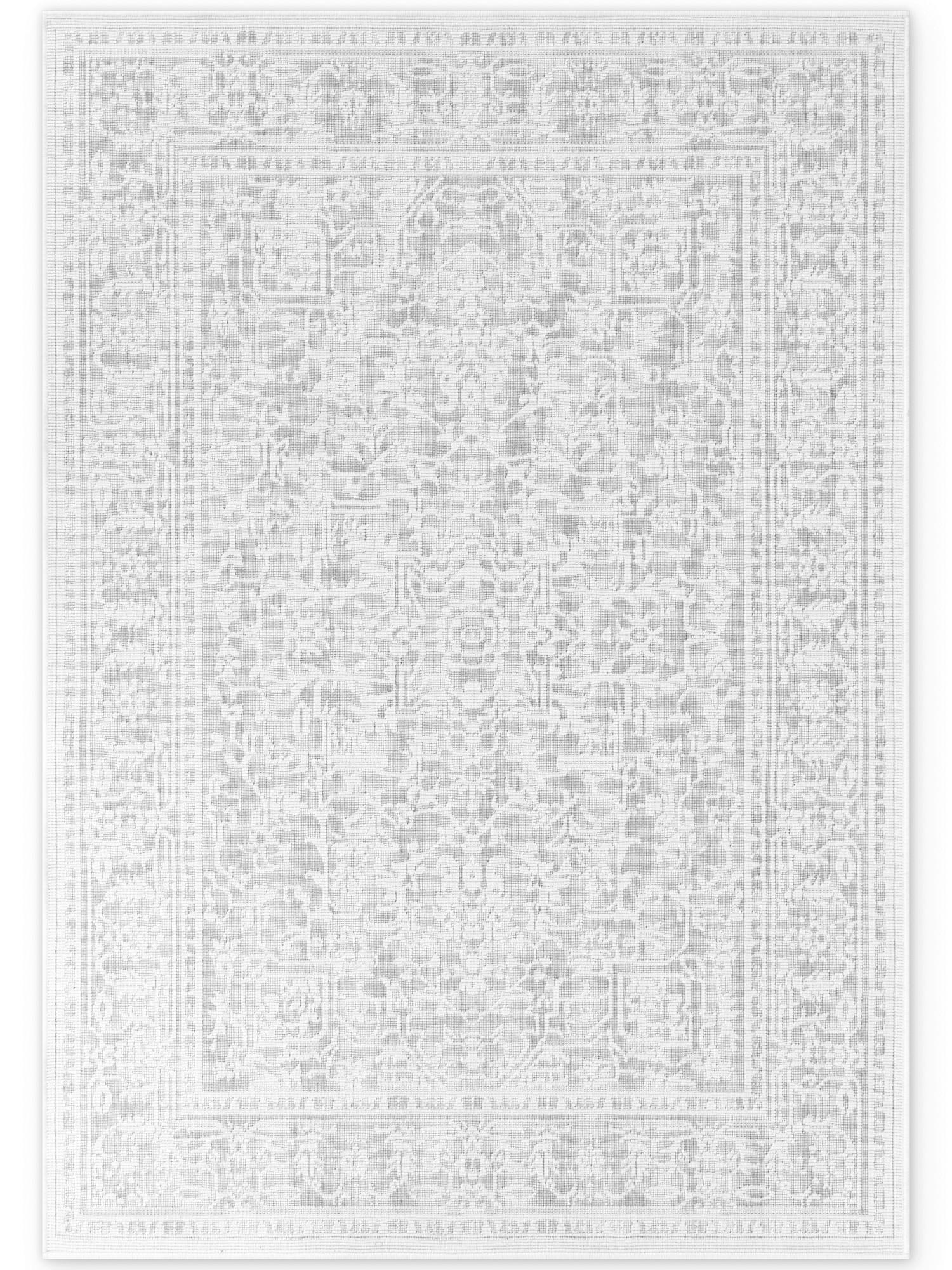 OUTDOORTEPPICH  für Terrasse und Balkon 160/230 cm Duet Grau, Weiß  - Weiß/Grau, Design, Kunststoff (160/230cm) - Hanse Home