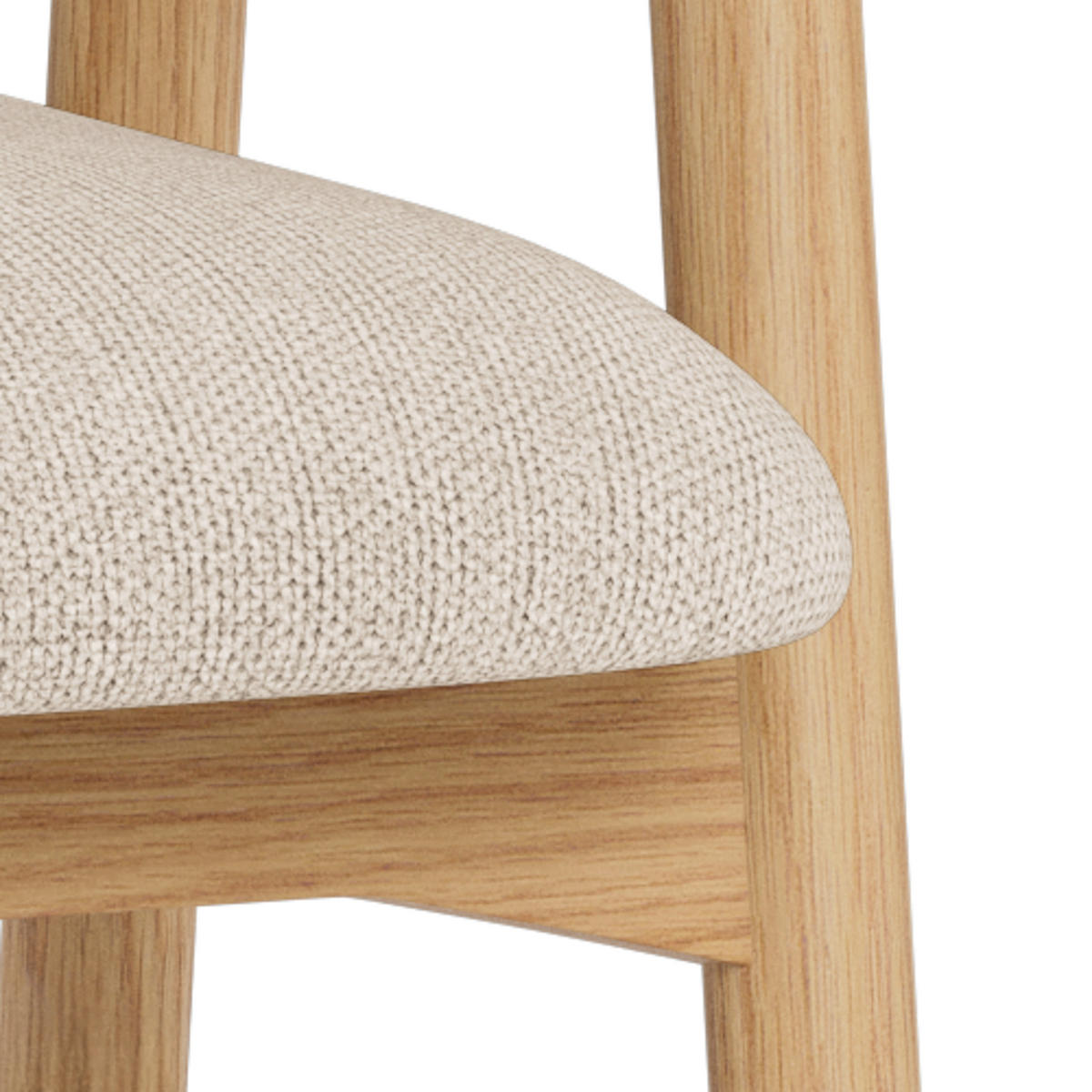 TRESENSTUHL Holz, Textil Beige  - Beige, Modern, Holz/Textil (52/91/52cm) - MID.YOU