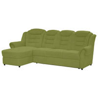 ECKSOFA in Chenille Grün  165/262 cm  - Schwarz/Grün, KONVENTIONELL, Kunststoff/Textil (165/262cm) - Livetastic