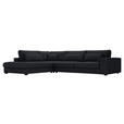 ECKSOFA in Cord Schwarz  - Schwarz, KONVENTIONELL, Kunststoff/Textil (250/314cm) - Carryhome