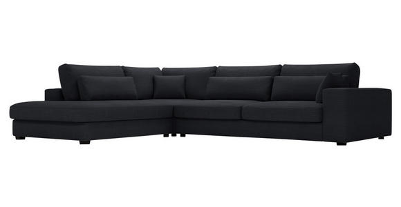 ECKSOFA in Cord Schwarz  - Schwarz, KONVENTIONELL, Kunststoff/Textil (250/314cm) - Carryhome