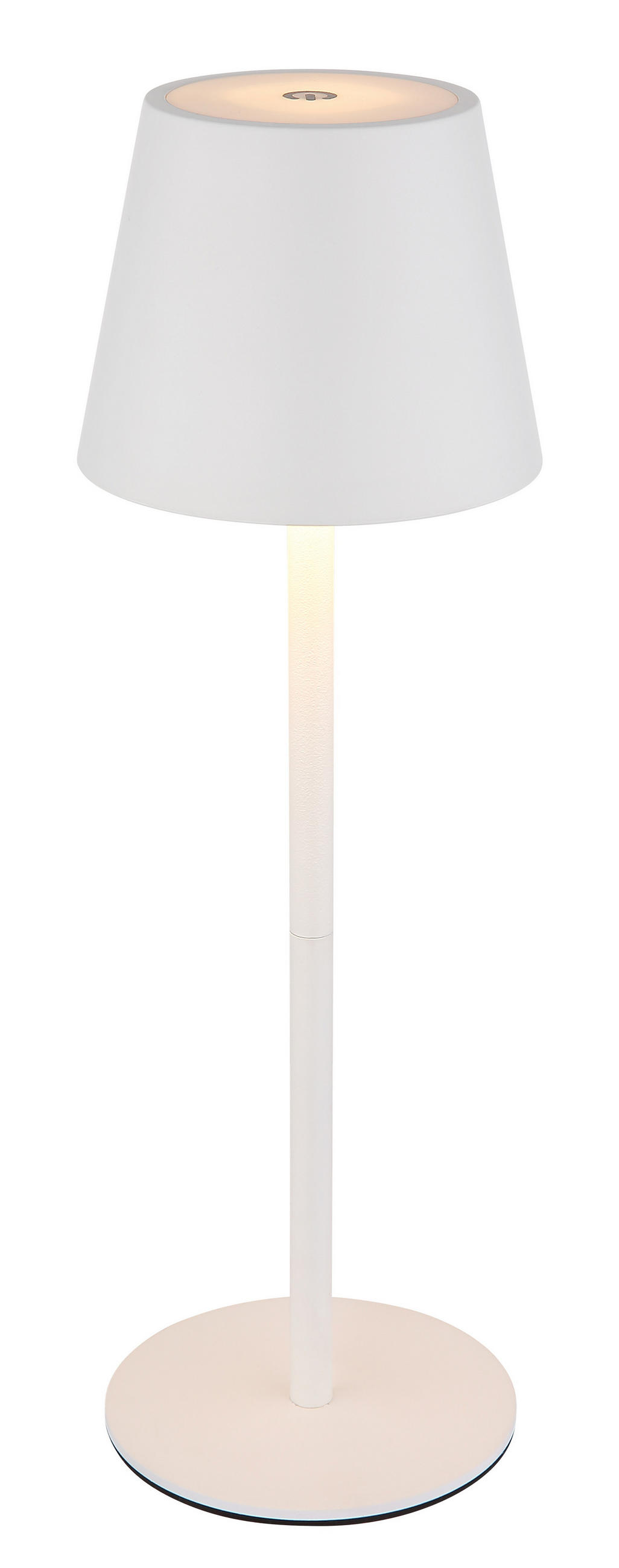 AKKU-TISCHLEUCHTE 11,5/36 cm   - Opal/Weiß, Trend, Kunststoff/Metall (11,5/36cm) - Novel