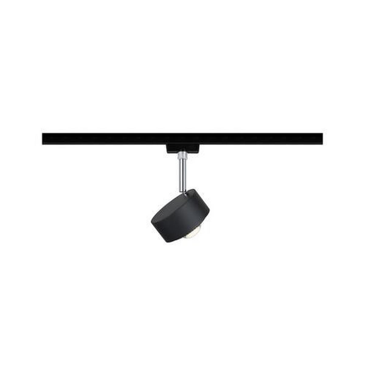 SCHIENENSYSTEM-STRAHLER Urail   - Chromfarben/Schwarz, Design, Kunststoff/Metall (17cm) - Paulmann