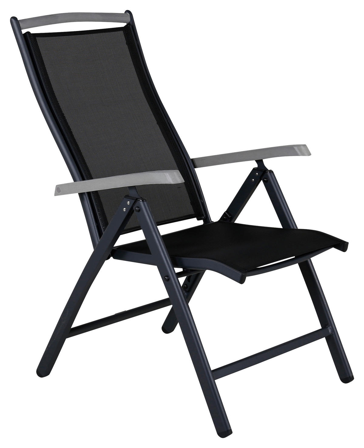 GARTENSESSEL-SET Aluminium Schwarz  - Schwarz, KONVENTIONELL, Metall (60/110/73cm) - Gardenson