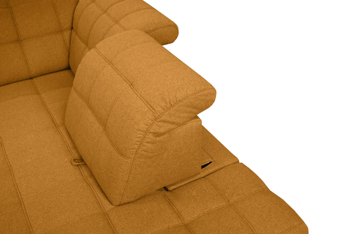 SAROKKANAPÉ textil sárga  - sárga/fekete, Design, textil/fa (297/216cm) - Xora