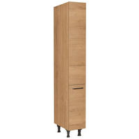 APOTHEKERSCHRANK 30/216,6/58 cm  in Eichefarben  - Eichefarben/Schwarz, MODERN, Holzwerkstoff/Metall (30/216,6/58cm) - Nobilia