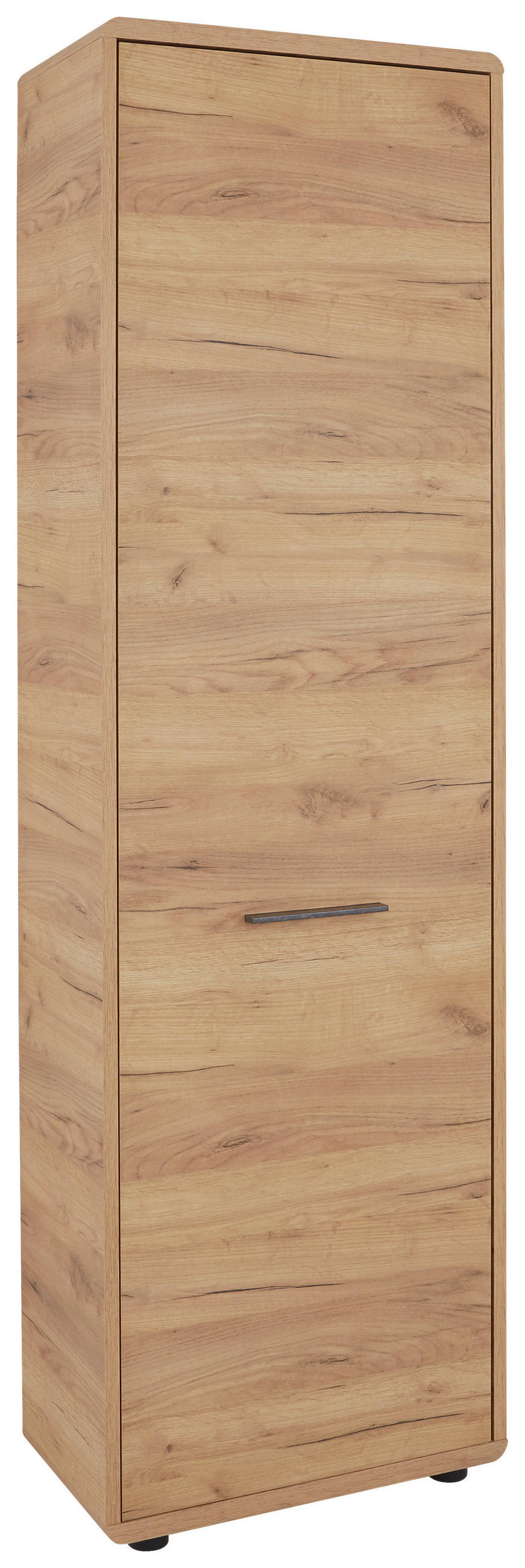 GARDEROBNA OMARA barve hrasta - črna/barve hrasta, Konvencionalno, umetna masa/leseni material (54/198/32cm) - Carryhome