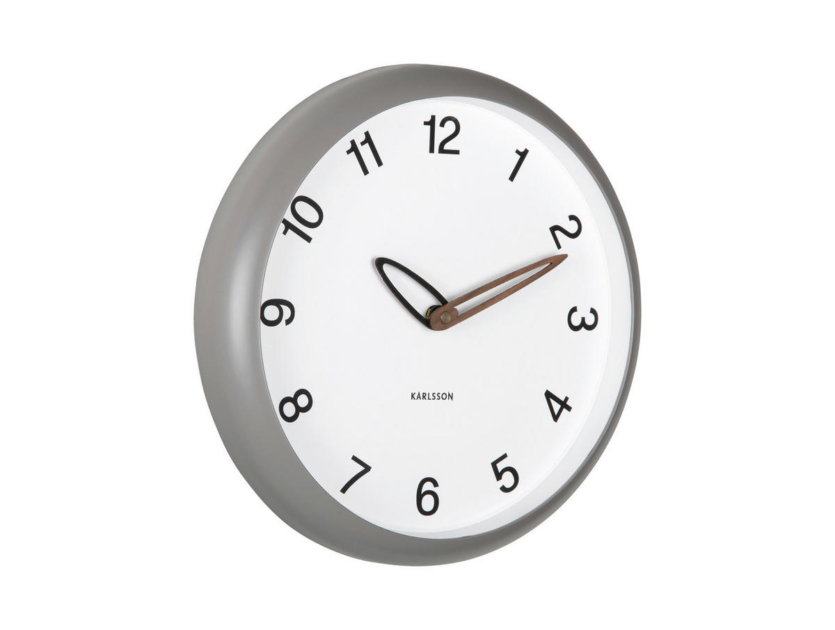 WANDUHR 30 cm   - Dunkelgrau, Basics, Kunststoff (30cm) - Karlsson
