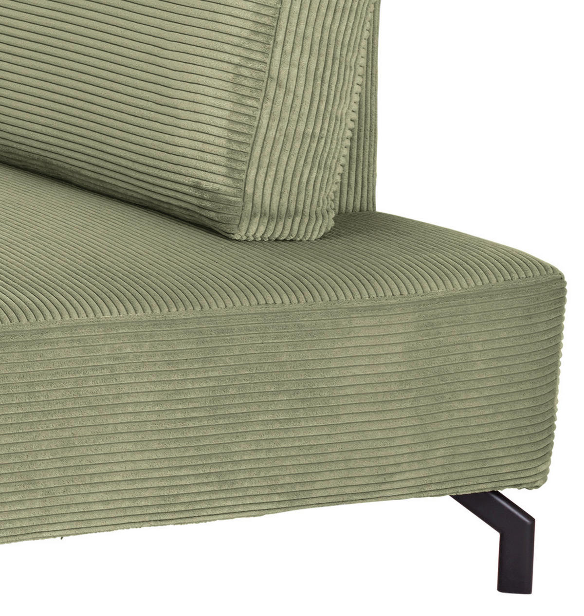 CloseUp von P & B ECKSOFA Grün Cord.