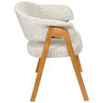 ARMLEHNSTUHL   Bouclé  Sandfarben  - Sandfarben/Eichefarben, KONVENTIONELL, Holz/Textil (63,5/82/58cm) - Linea Natura