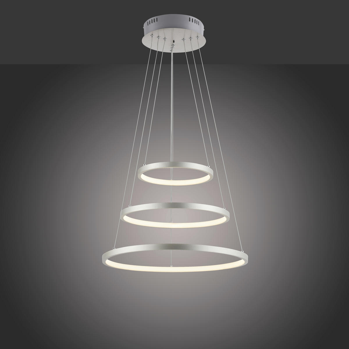 LUSTRĂ LED  - culoare nichel, Trend, plastic/metal (50cm) - Novel