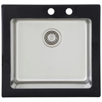 DISKHO 1720NEWYORK55X53S  - svart, Trend, metall/glas (55/21/53cm) - Respekta