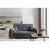 SCHLAFSOFA in Chenille Grau  - Silberfarben/Grau, Design, Kunststoff/Textil (155/105/75cm) - MID.YOU