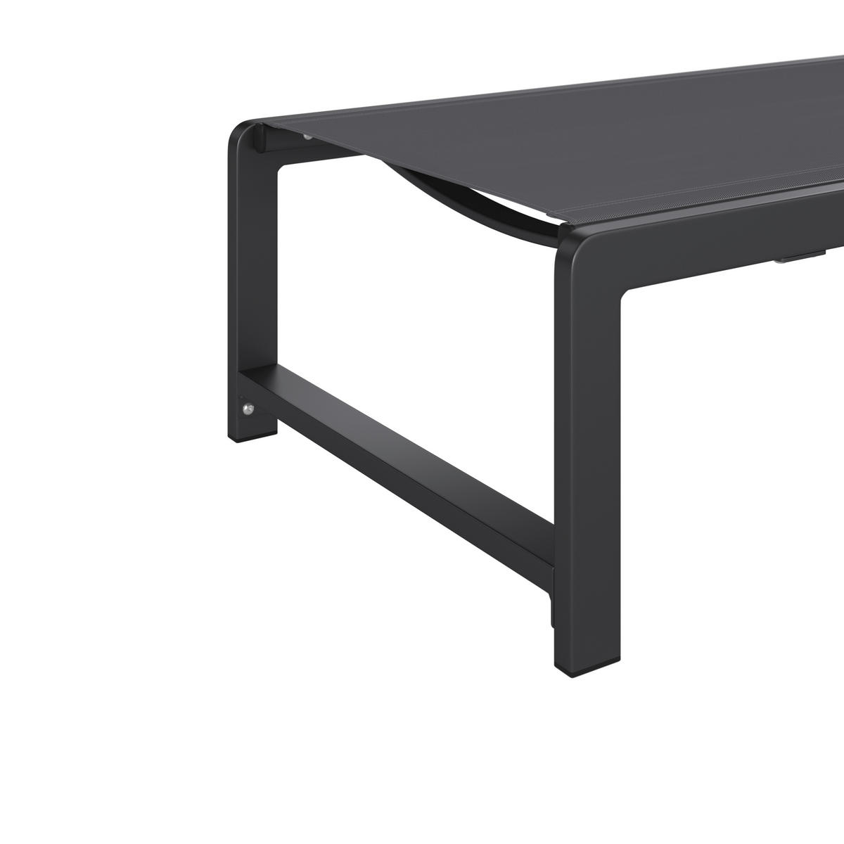 GARTENLIEGE 190/34/60 cm  - Anthrazit/Grau, MODERN, Kunststoff/Metall (190/34/60cm) - Ambia Garden