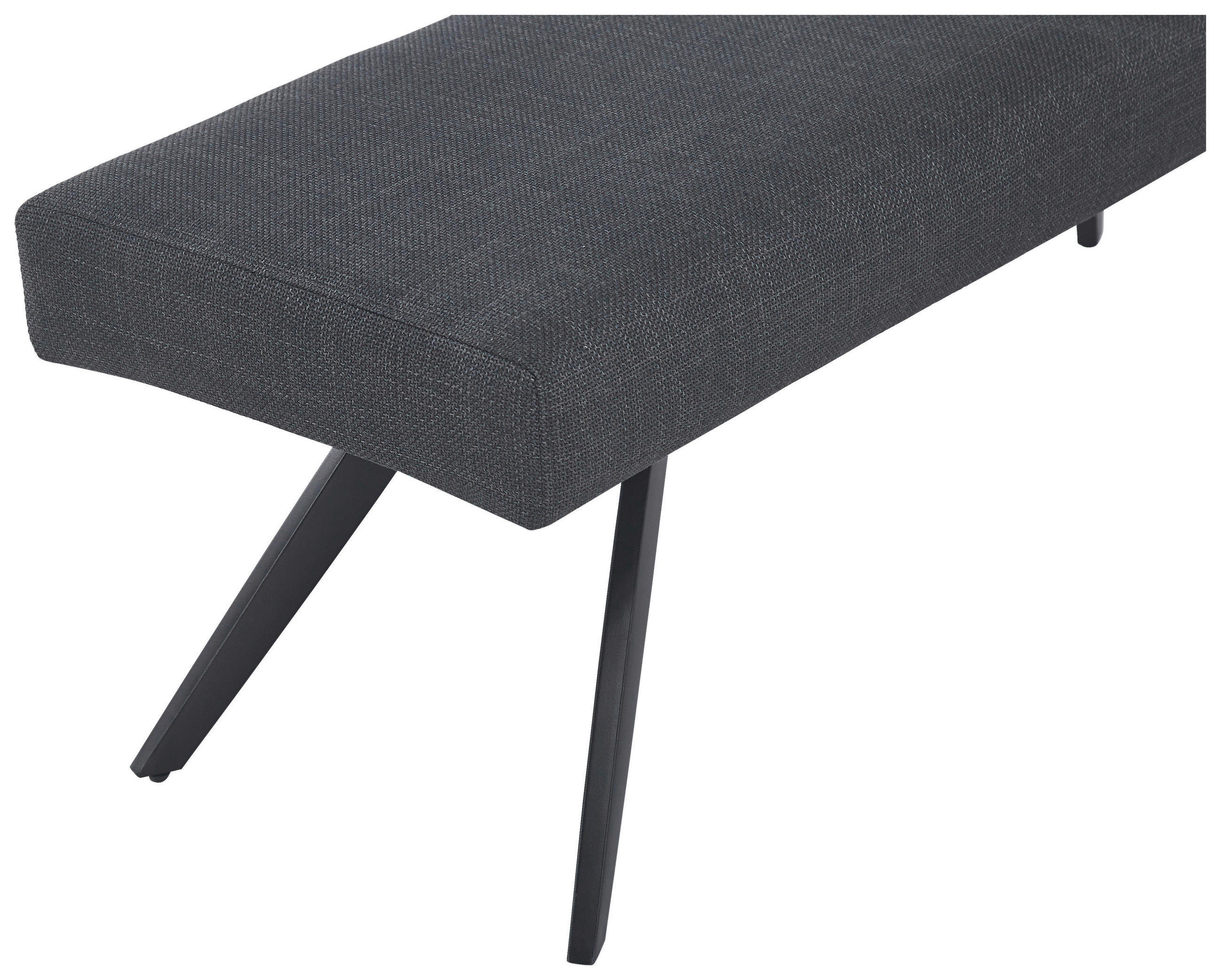 SITZBANK in Metall, Textil Dunkelgrau  - Dunkelgrau/Schwarz, KONVENTIONELL, Textil/Metall (140/49/47cm) - MID.YOU