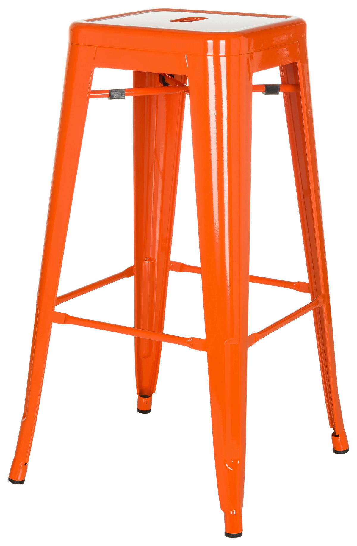 BAROVÁ STOLIČKA, oranžová - oranžová, Basics, kov (44/77/44cm) - MID.YOU