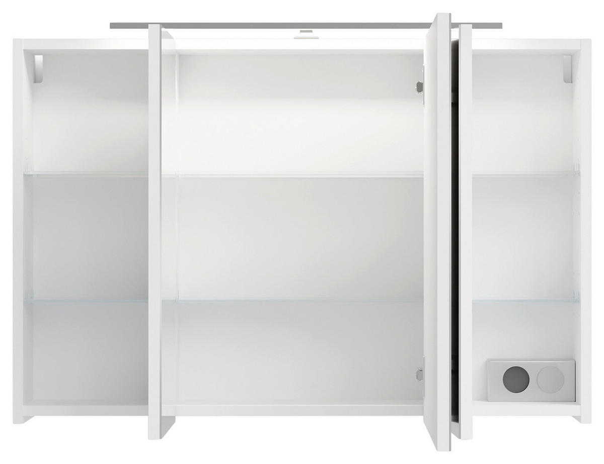 SPIEGELSCHRANK 90/60/20 cm  - Weiß, MODERN, Glas/Holzwerkstoff (90/60/20cm) - MID.YOU