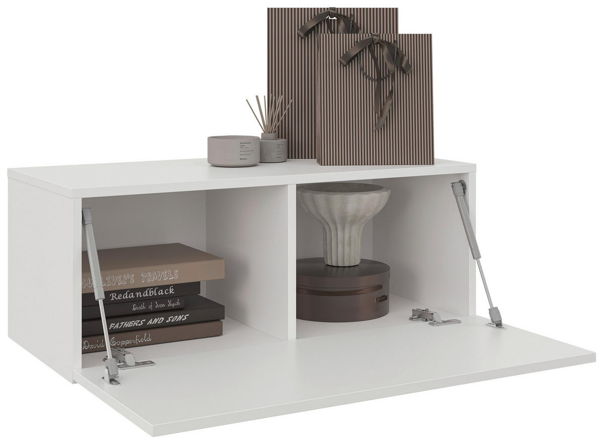 WANDKONSOLE Holzwerkstoff Weiß  - Weiß, MODERN, Holzwerkstoff (80/31,7/36,6cm) - Xora