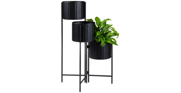 BLUMENTOPF - Schwarz, Basics, Metall (37/65/37cm) - Ambia Home