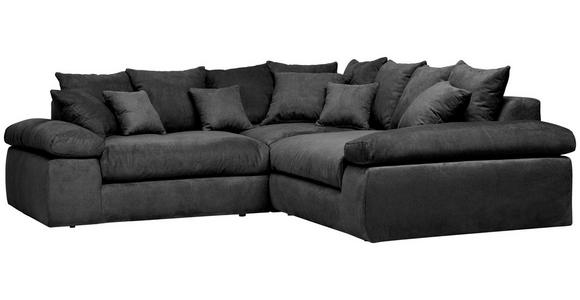 ECKSOFA in Webstoff Schwarz  - Schwarz, Design, Kunststoff/Textil (284/284cm) - Carryhome