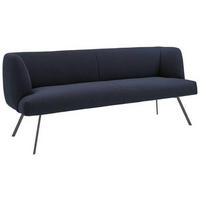 SITZBANK 200/87/64 cm Webstoff Anthrazit, Dunkelblau  - Anthrazit/Dunkelblau, Design, Textil/Metall (200/87/64cm) - Venjakob