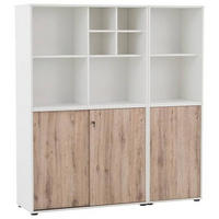 AKTENSCHRANK Weiß  - Wildeiche/Weiß, MODERN, Holzwerkstoff (165,2/151/41cm) - MID.YOU