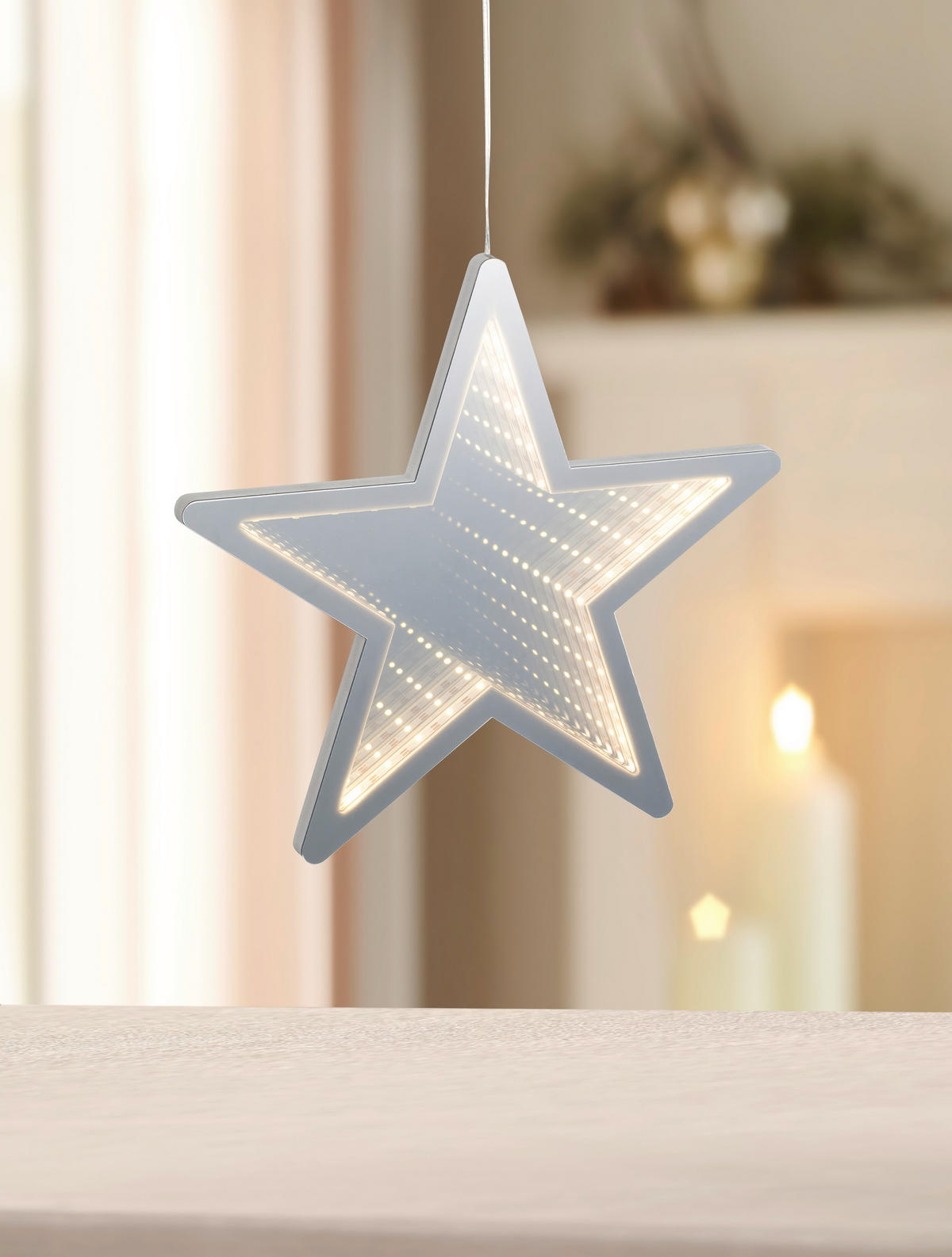 DEKOR CSILLAG - áttetsző, Lifestyle, műanyag (26/25/1,2cm) - X-Mas