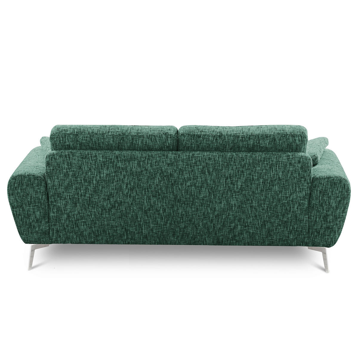 2-SITZER-SOFA Webstoff Grün  - Chromfarben/Grün, Design, Textil/Metall (157/85/92cm) - Livetastic
