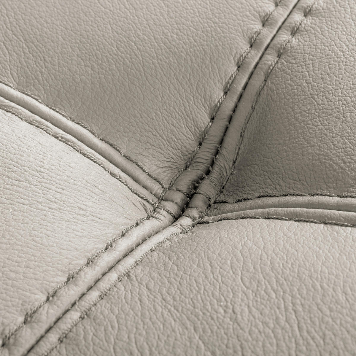 ECKSOFA  in Lederlook Echtleder Platinfarben  - Platinfarben/Schwarz, Design, Leder/Textil (247/173cm) - Livetastic