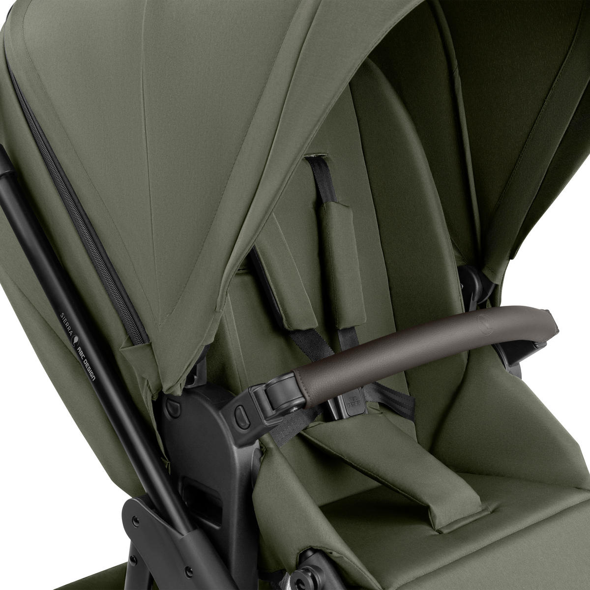 KINDERWAGENSET  Sierra All in One  Pea  - Smaragdgrün/Anthrazit, Basics, Textil/Metall (58,5/111/100cm) - ABC Design