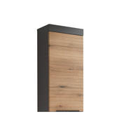 HÄNGESCHRANK 36/77/23 cm  - Eichefarben/Schwarz, Basics, Holzwerkstoff/Kunststoff (36/77/23cm) - MID.YOU