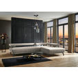 ECKSOFA in Chenille Greige  305/224 cm  - Greige/Schwarz, Design, Textil/Metall (305/224cm) - Dieter Knoll