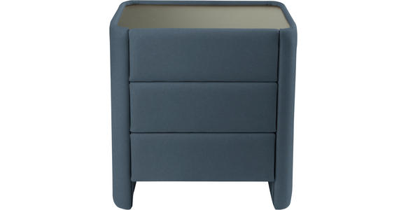 BOXSPRINGBETT 180/200 cm  in Blau, Hellgrau  - Blau/Hellgrau, Design, Textil/Metall (180/200cm) - Johann Jakob