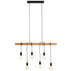 HÄNGELEUCHTE   100 cm  - Schwarz/Braun, Lifestyle, Holz/Metall (100cm) - Marama