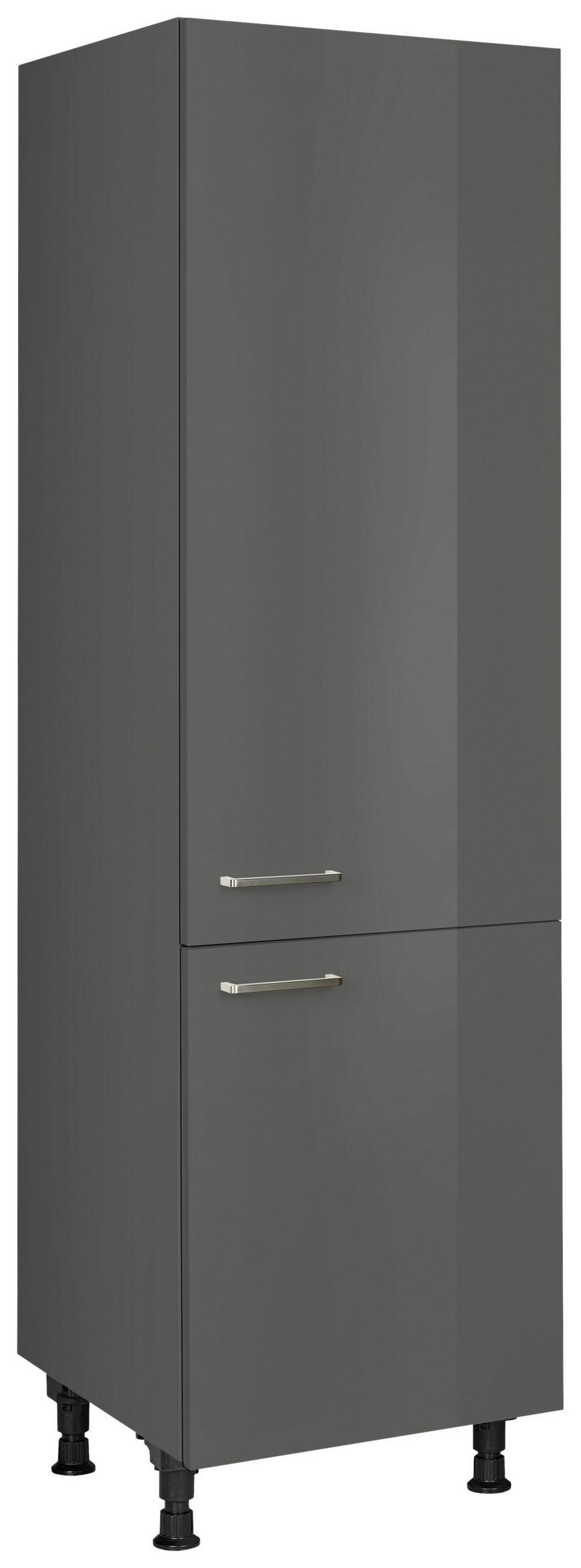 GERÄTEUMBAUSCHRANK 60/216,6/58 cm  in Schieferfarben  - Schieferfarben/Edelstahlfarben, MODERN, Holzwerkstoff/Metall (60/216,6/58cm) - Nobilia