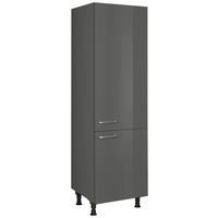 GERÄTEUMBAUSCHRANK 60/216,6/58 cm  Schieferfarben  - Schieferfarben/Edelstahlfarben, Modern, Holzwerkstoff/Metall (60/216,6/58cm) - Nobilia