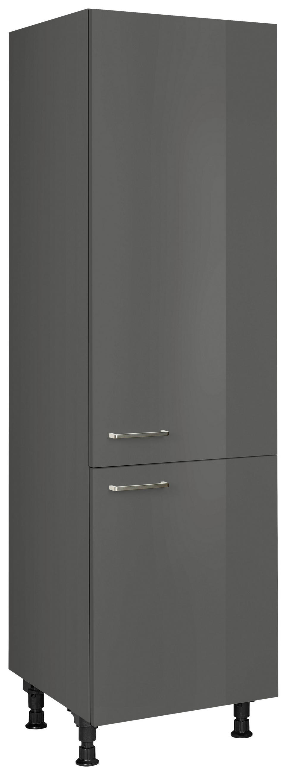 GERÄTEUMBAUSCHRANK 60/216,6/58 cm  Schieferfarben  - Schieferfarben/Edelstahlfarben, Modern, Holzwerkstoff/Metall (60/216,6/58cm) - Nobilia