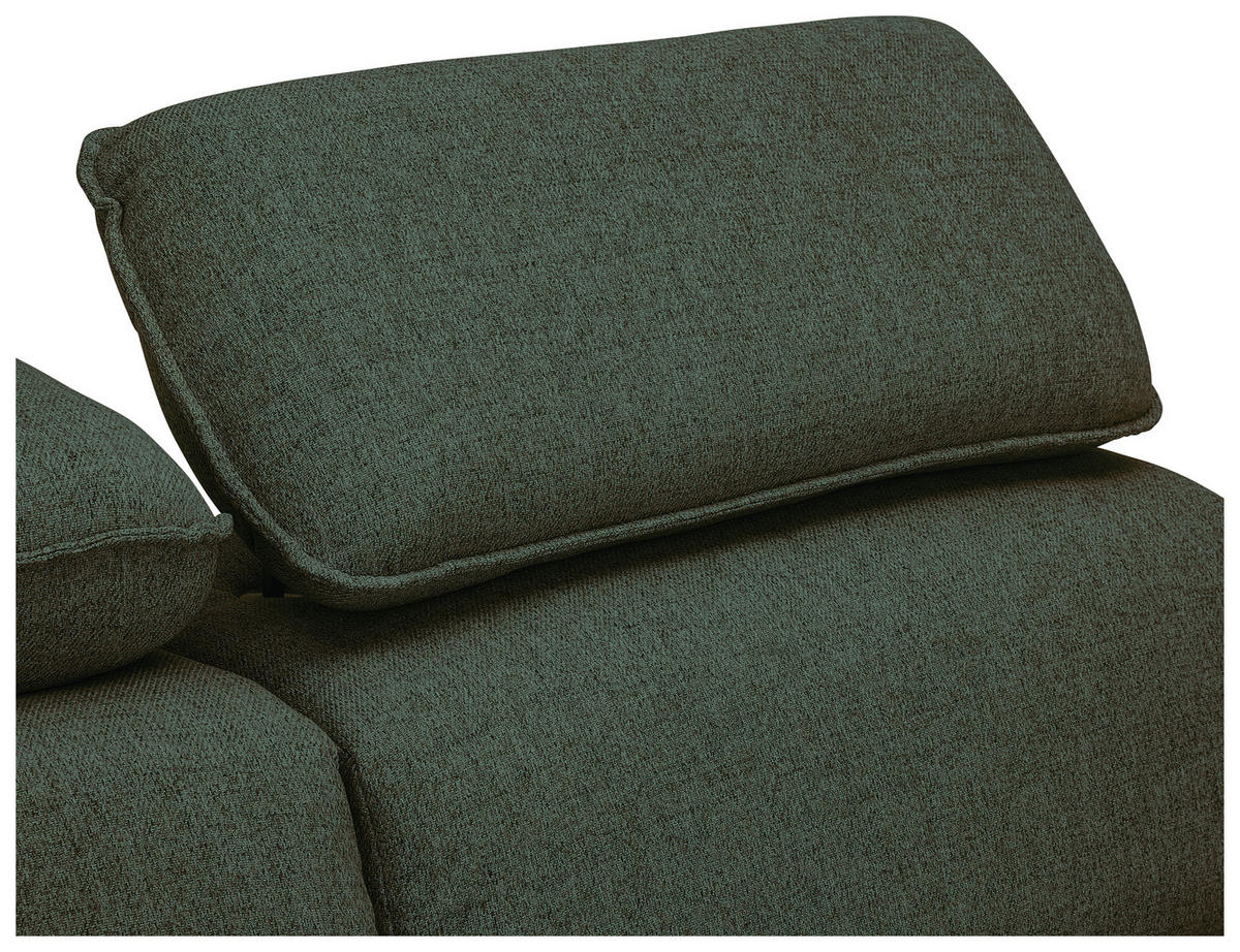 ECKSOFA in Flachgewebe Dunkelgrün  - Dunkelgrün/Schwarz, Modern, Kunststoff/Textil (182/237cm) - Carryhome