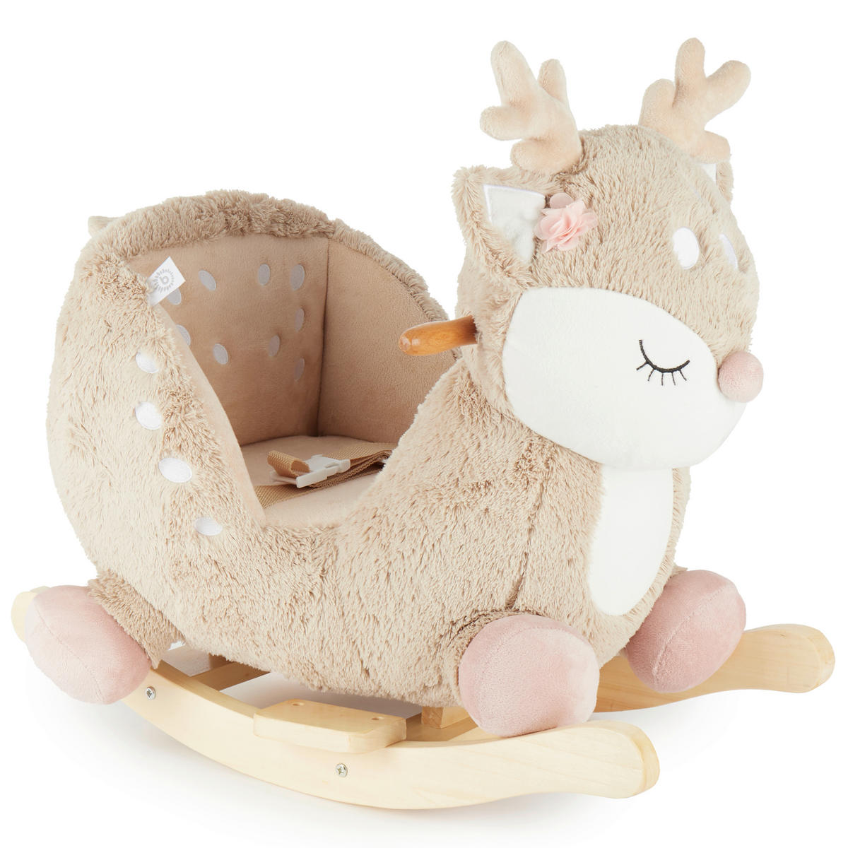 SCHAUKELTIER - Beige, Basics, Holz/Textil (26,5/60/52cm)