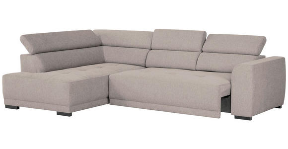 ECKSOFA Taupe Struktur - Taupe/Schwarz, Design, Kunststoff/Textil (205/284cm) - Xora