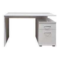 PISAĆI STOL  bijela  drvni materijal  - bijela, Moderno, drvni materijal/metal (120/60/75cm)