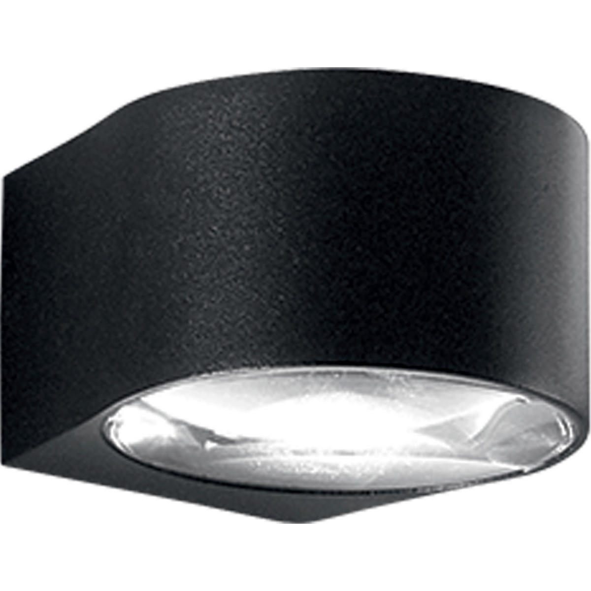 LED-AUßENLEUCHTE Lao 11/12/7 cm   - Schwarz, Design, Glas/Metall (11/12/7cm) - Fabas Luce