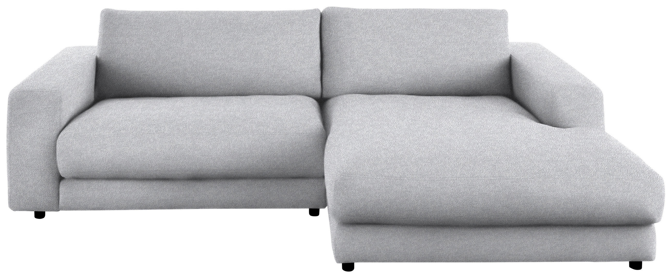 ECKSOFA in Flachgewebe Hellblau  - Schwarz/Hellblau, Design, Kunststoff/Textil (270/190cm) - Lomoco